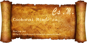 Csokonai Mimóza névjegykártya